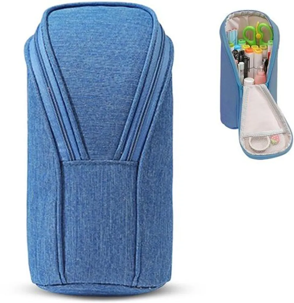 Étui porte-clés cyan grand volume avec rangement pour badge et cartes