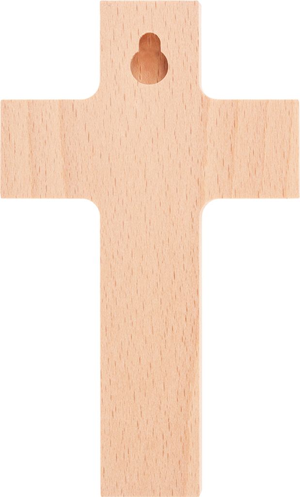 FRITZ COX Kinderkreuz aus Holz "Regenbogen-Engel" | Holzkreuz natur | tolles Geschenk zur Taufe und zum Geburtstag | Lieber Engel sei mein Begleite...