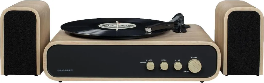 Tourne-disque Bluetooth Crosley Gig Naturel - Platine avec Haut-Parleurs