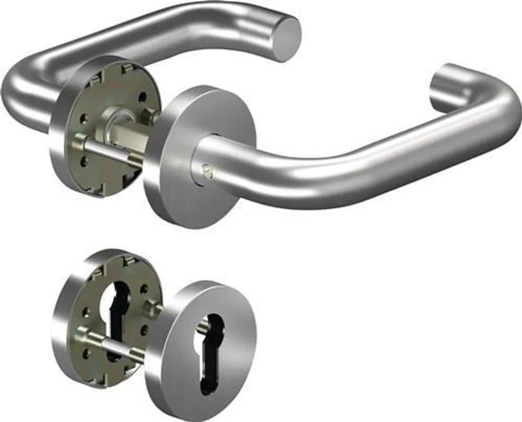 Garniture de rosace CORE+8100 8mm PZ en aluminium forme U DIN gauche/droite