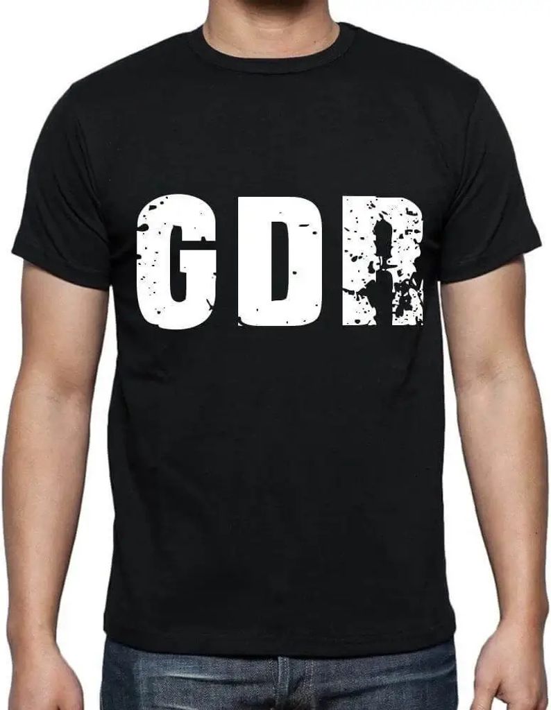 Herren Grafik T-Shirt Gdr Öko-Verantwortlich Vintage Jahrgang Kurzarm Lustige Druck Geburtstag Geschenk Mann