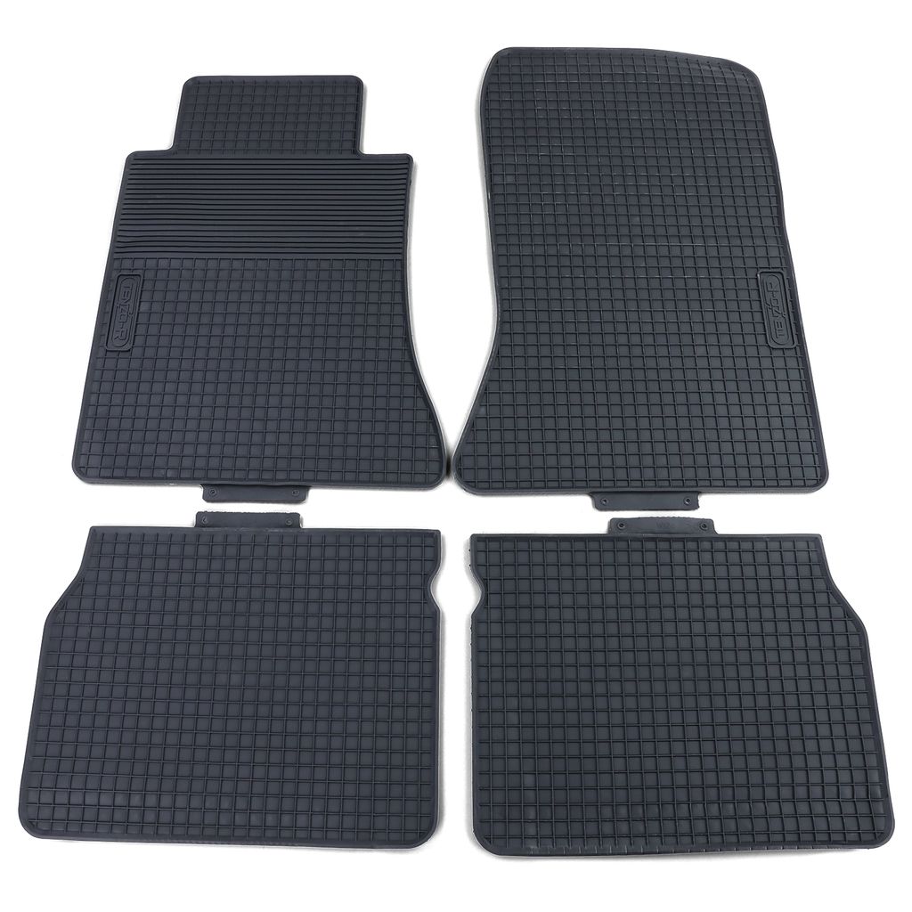 Premium Gummi Fußmatten Set 4-teilig Schwarz für Mercedes E-Klasse W124 84-97