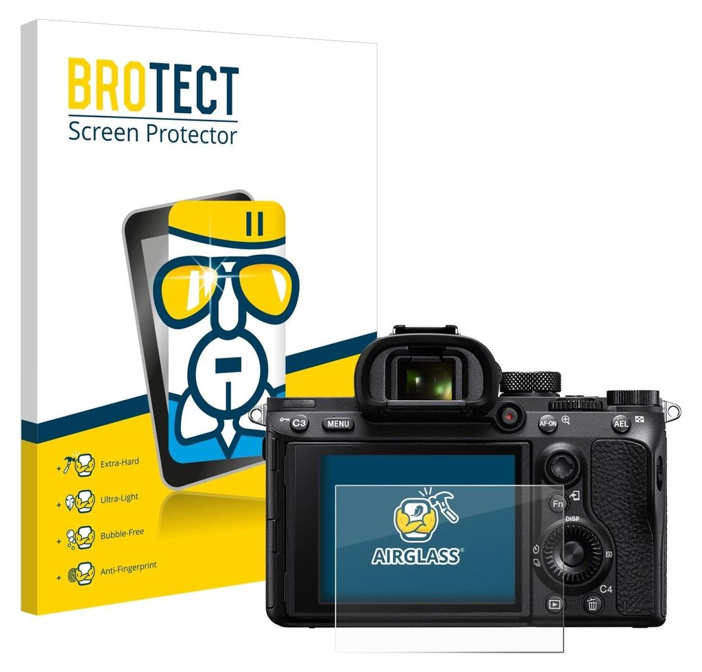 BROTECT Schutzglas für Sony Alpha 7 III / 7R II / 7S II Schutzfolie Panzer Folie Glas Display Schutz klar