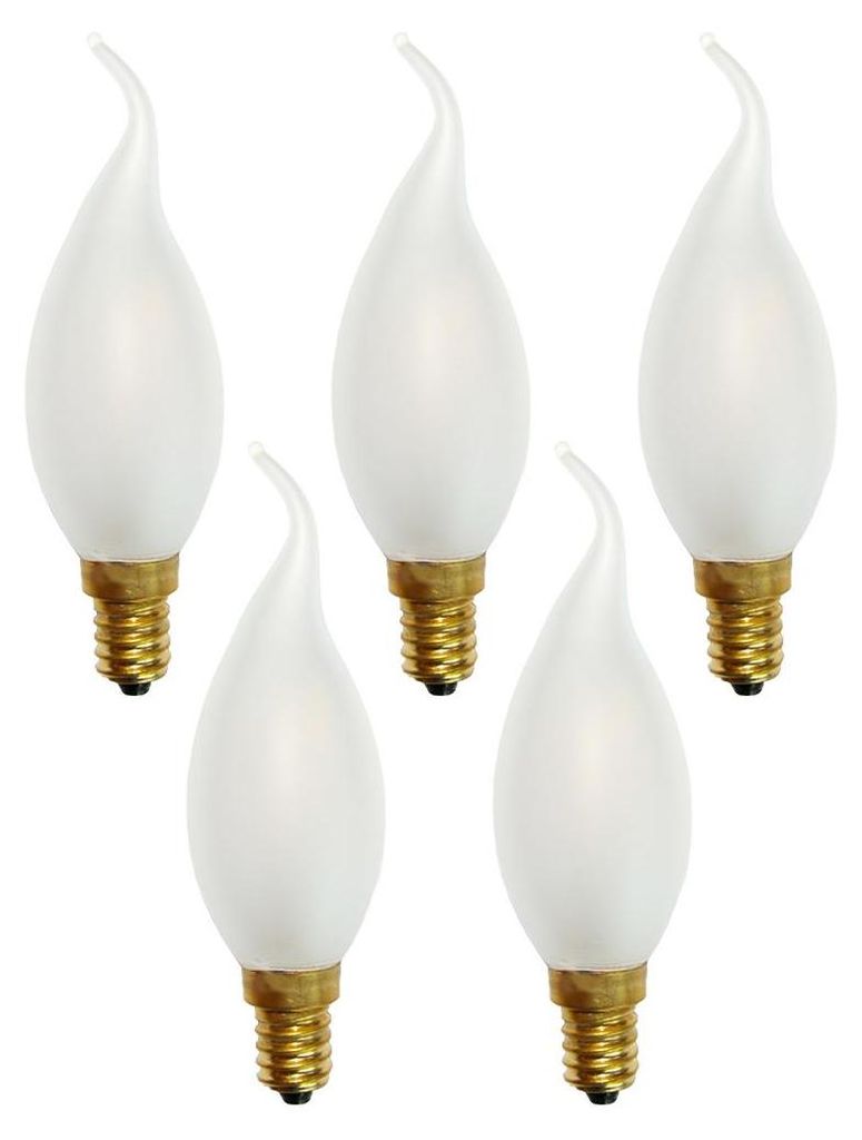 5 x LED Filament Leuchtmittel Windstoß Kerze 1W = 15W E14 Produktbild 
