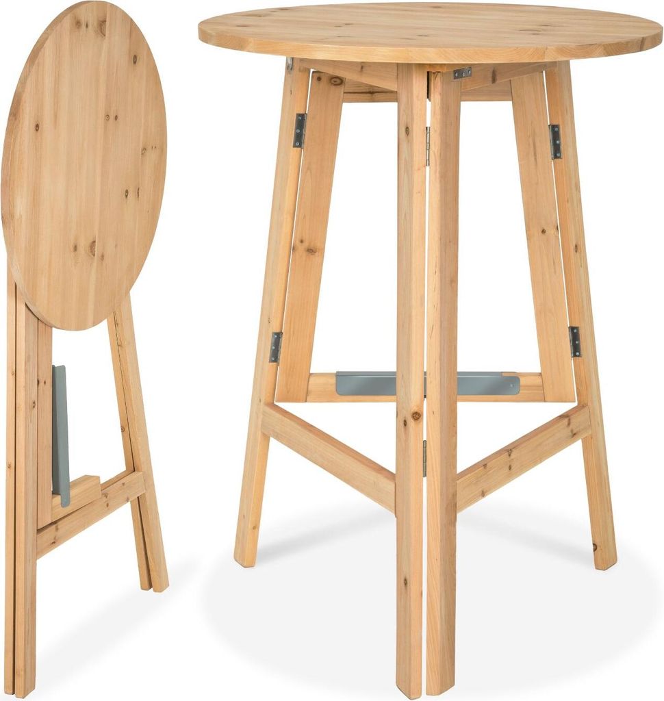tectake® Stehtisch Trix aus Holz, rund Produktbild 