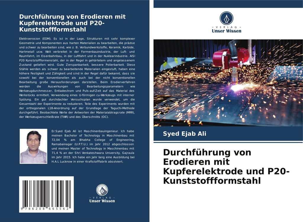 Durchführung von Erodieren mit Kupferelektrode und P20-Kunststoffformstahl