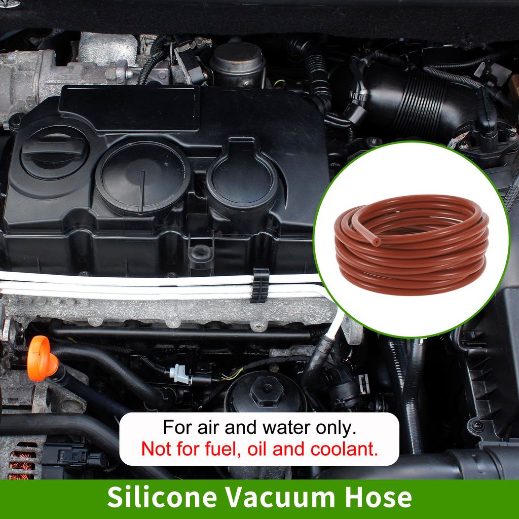20Ft 1/16" 2mm ID 3.5mm Dicke Silikon-Vakuumschlauch Hochtemperatur-Automobil-Vakuumschlauch 1 Stück