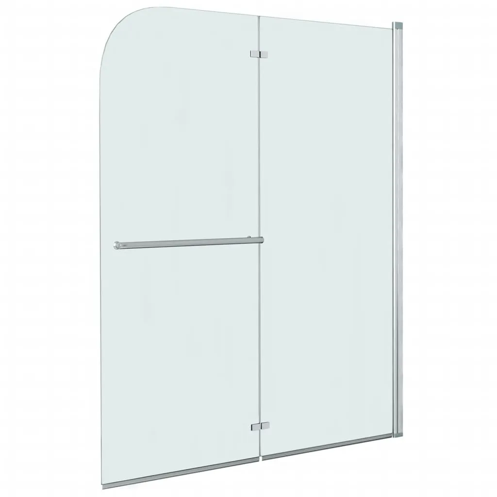 Paroi de douche pliante 120x140 cm en verre trempé ESG robuste