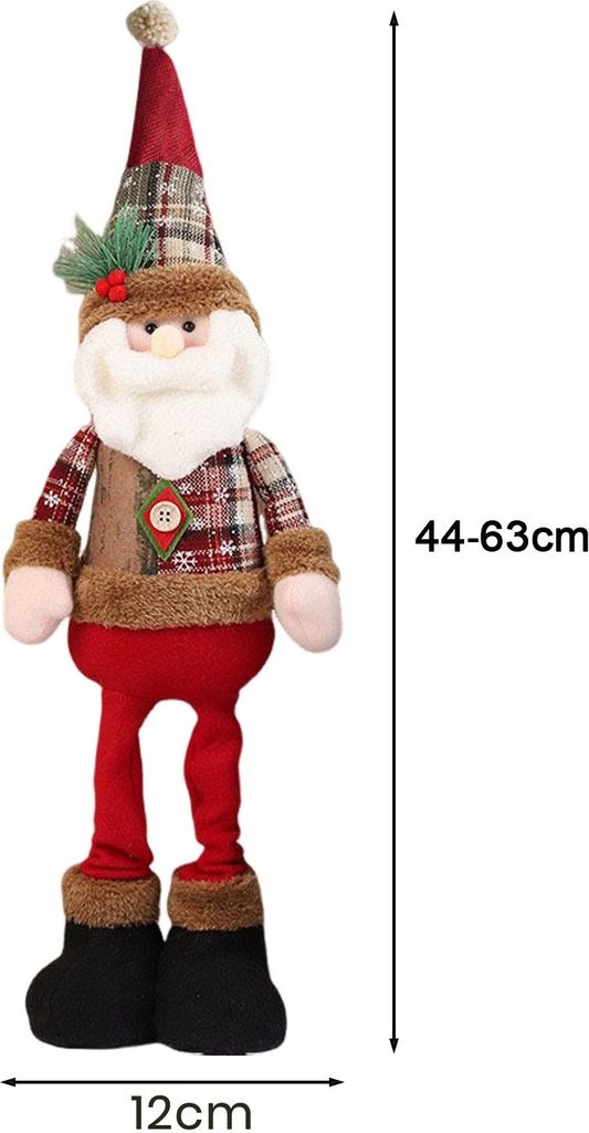 Weihnachtspuppe, einziehbarer stehender Schneemann, Weihnachtsmann, Rentier, Ornamente, handgefertigte Urlaubsdekoration für die Baumzimmer-Dekora...