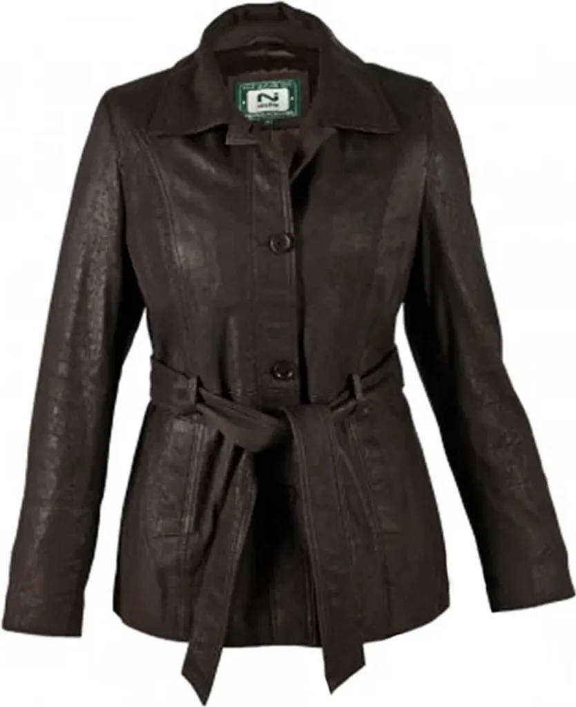 Veste cuir femme chic pour l'automne - Modèle Classic EL483 Chocolat 42