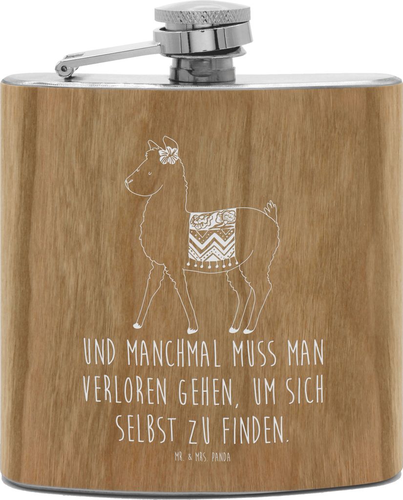 Mr. & Mrs. Panda Flachmann Alpaka Stolz - Transparent - Geschenk, Aus Edelstahl, schnapsflasche, feldflasche