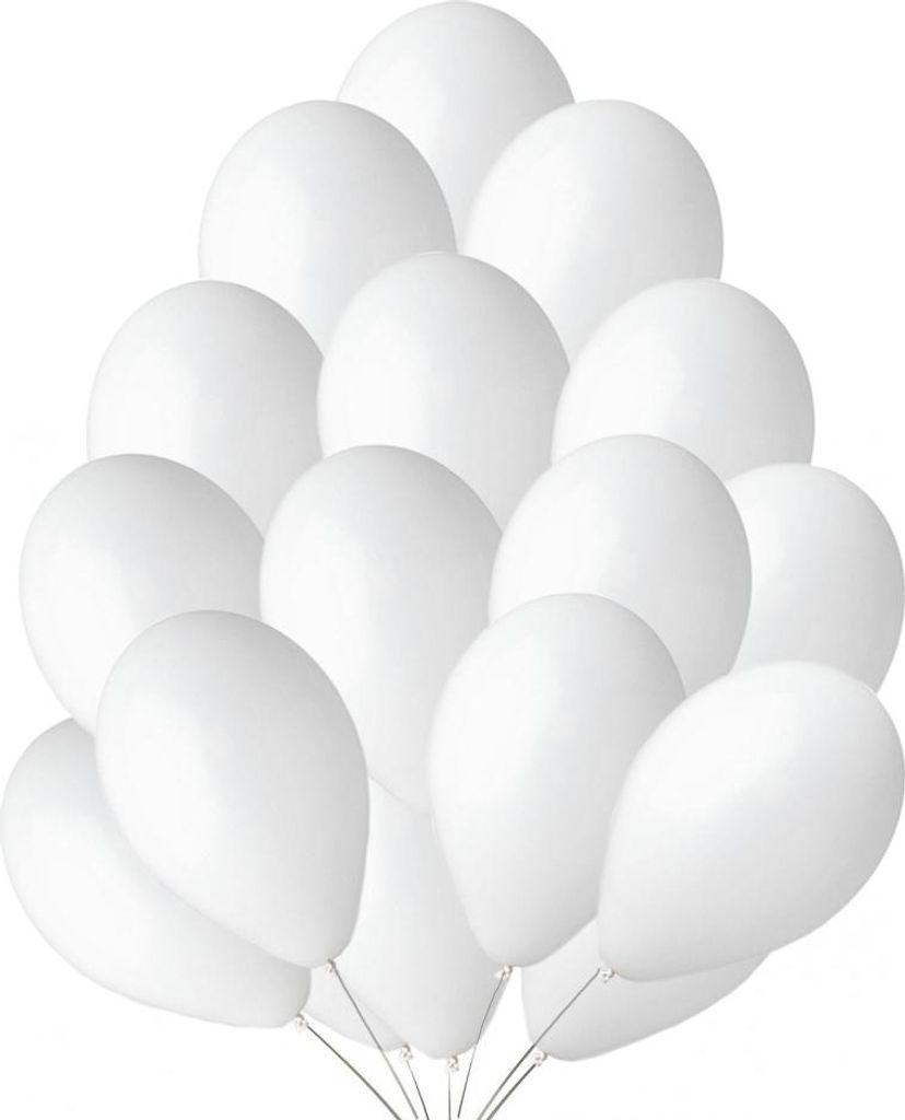 Ballons G120 Pastell 13 - Weiß 01/ 25 Stk