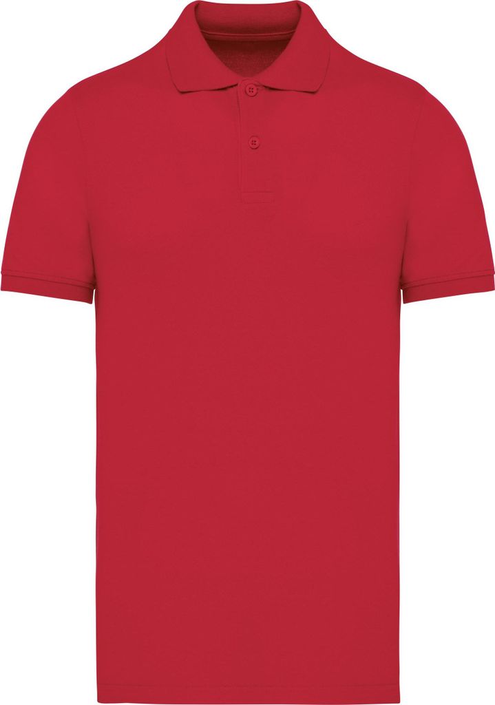 Kariban Herren Poloshirt Basic Kragen Kurzarm Polohemd T-Shirt Polo, Größe:3XL, Farbe:Rot