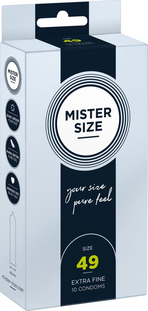10er Mister Size Kondome 49mm - Gefühlsecht & Extra Feucht Produktbild 