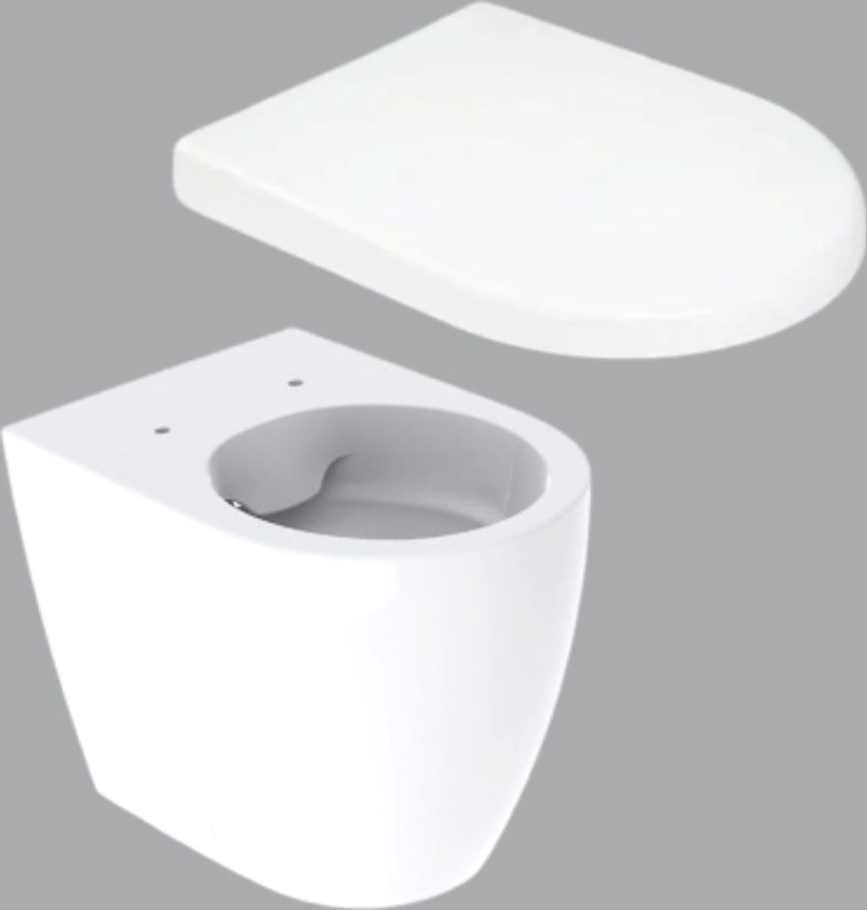 Wc Sitz Soft Close Passend für Geberit Icon stand wc, WC Sitz mit Absenkautomatik Toilettendeckel Quick-Release-Funktion und Softclose