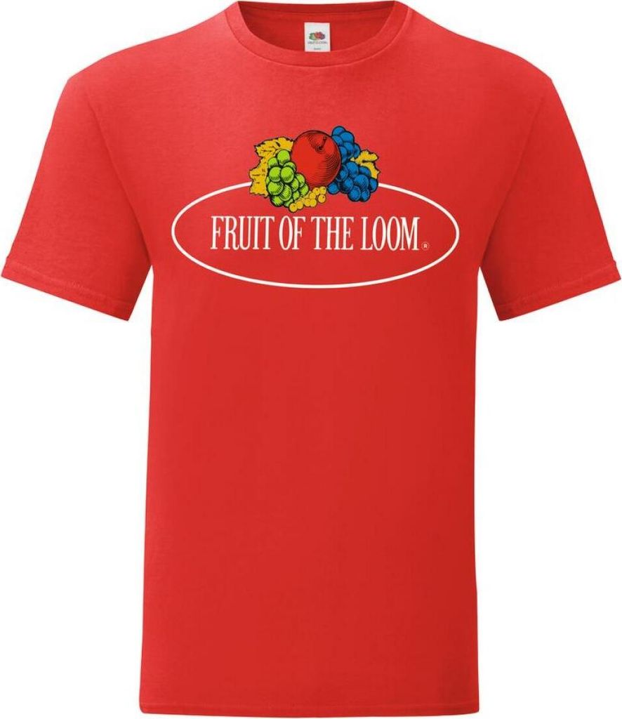 Fruit of the Loom 011430A | Vintage T Large Logo Print - Farbe: Red - Größe: S
