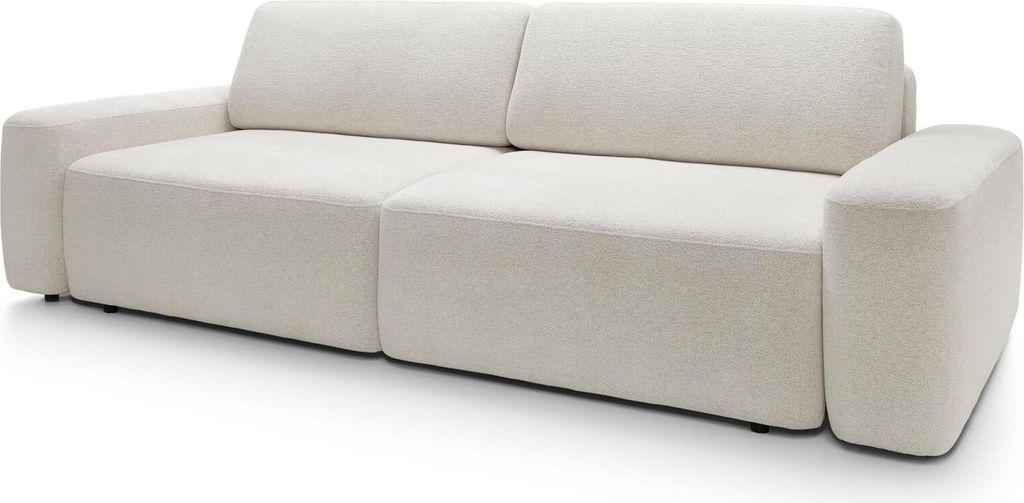 FURNLUX Sofa Bouli Creme Und Schwarz 257cm / Hauptfarbe: Beige / Abmessungen: 257 x 82 x 105 cm