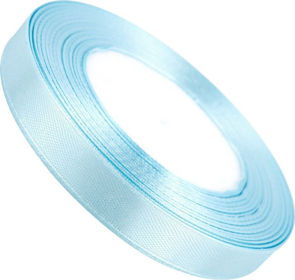 Satinband 12 mm - perle blau - 32 lfm Produktbild 