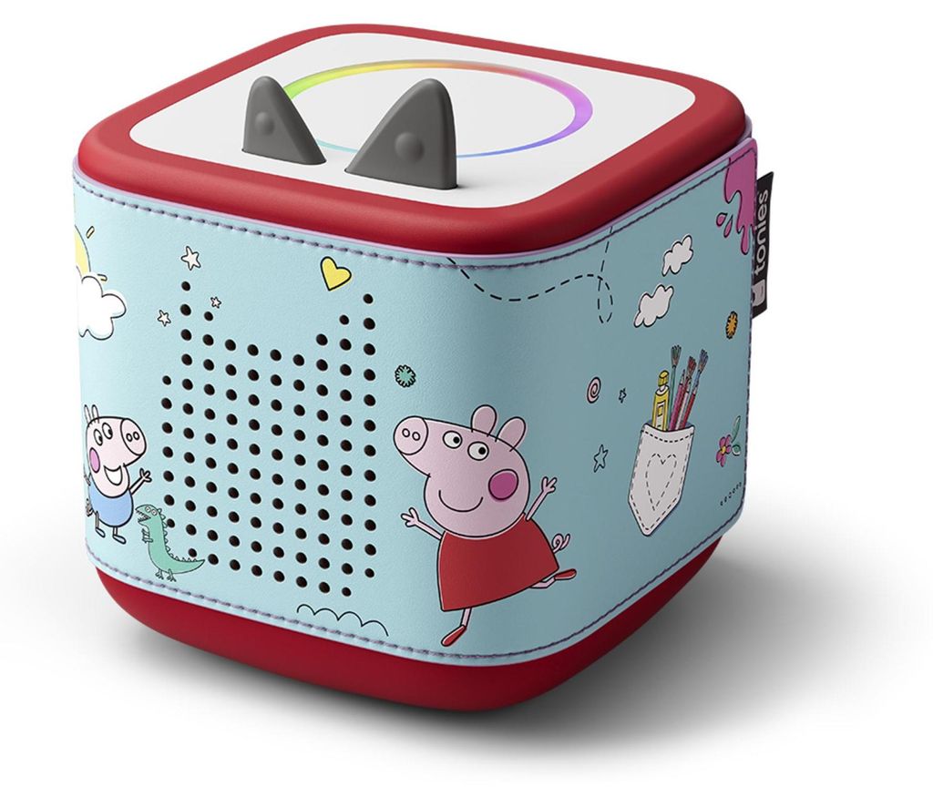 tonies Hülle Peppa Wutz (für toniebox 2), Farbe:Blau-Rot
