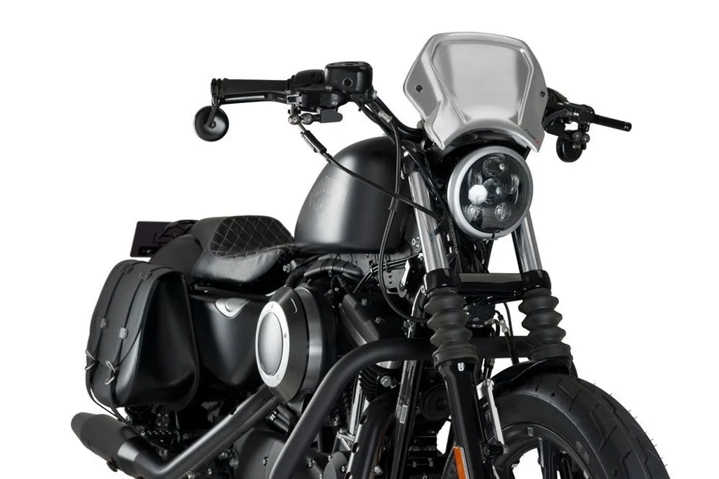 Plaque numéro avant ALU argent PUIG pour Harley Davidson XL883N Iron