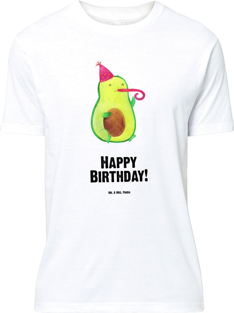 Mr. & Mrs. Panda Größe XL T-Shirt Avocado Geburtstag - Weiß - Geschenk, Party, Alles Gute, mit Spruch, Shirt, Tshirt, Frucht, Happy Birthday