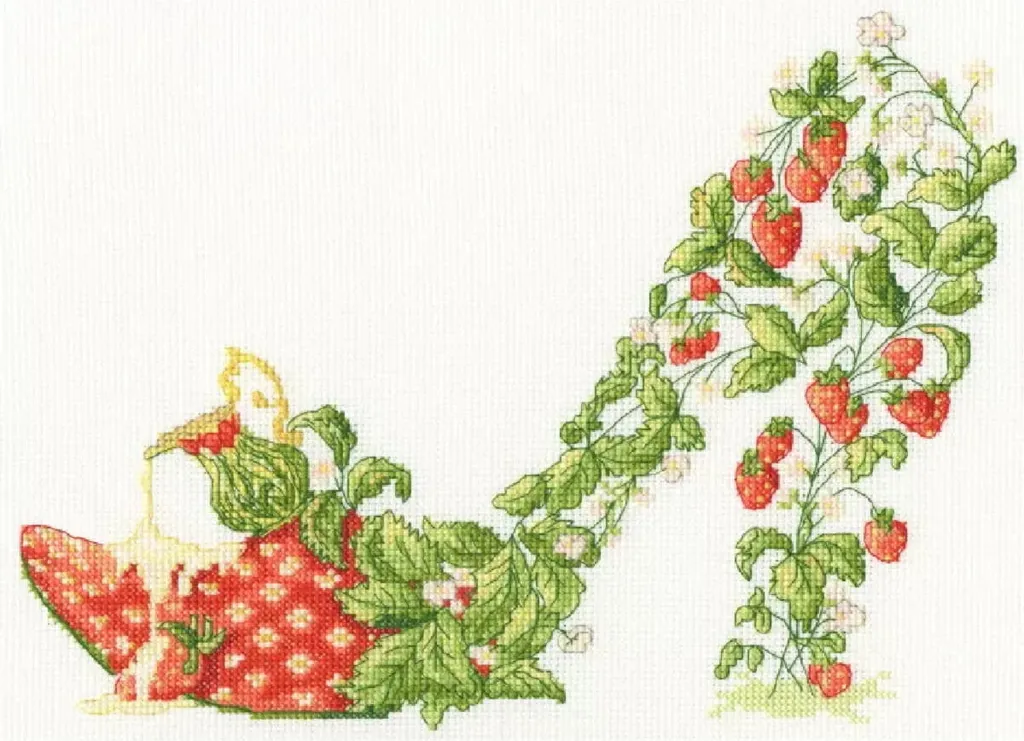 Ricamo Estivo Bothy Threads XSK19 Fragole e Panna 29x21