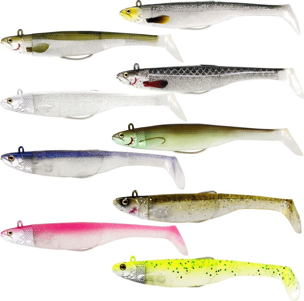 Westin Magic Minnow Jig 42g 14cm - 1 Jigkopf + 2 Gummifische, Farbe:Sparkling Blue