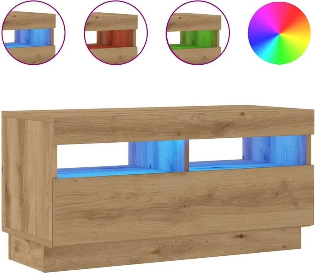 vidaXL Supporto TV LED 80x35x40 cm Rovere Artisan | Specifiche Tecniche - 1