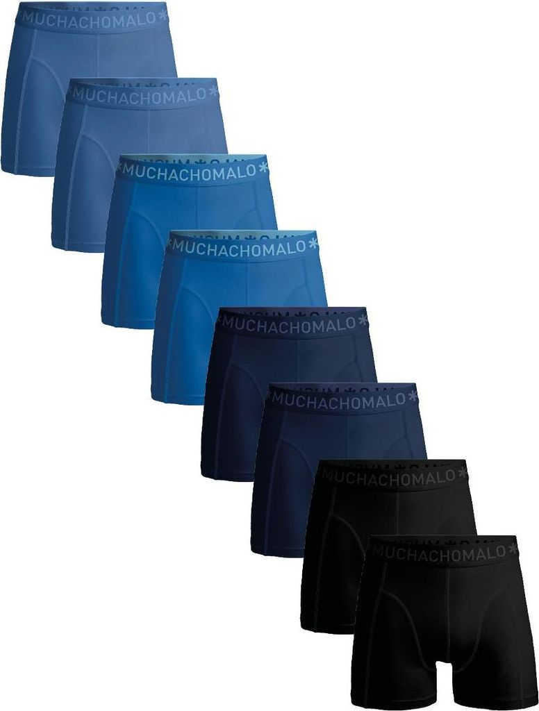 Muchachomalo Herren Boxershorts – 8er Pack – Baumwolle Stretch – Bequeme Unterwäsche – Größe 5XL - U-SOLID1010-1170