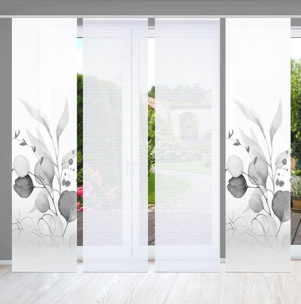 84096 ABANIO Schiebegardine rec. Polyester, 245x60 cm, halbtransparent
