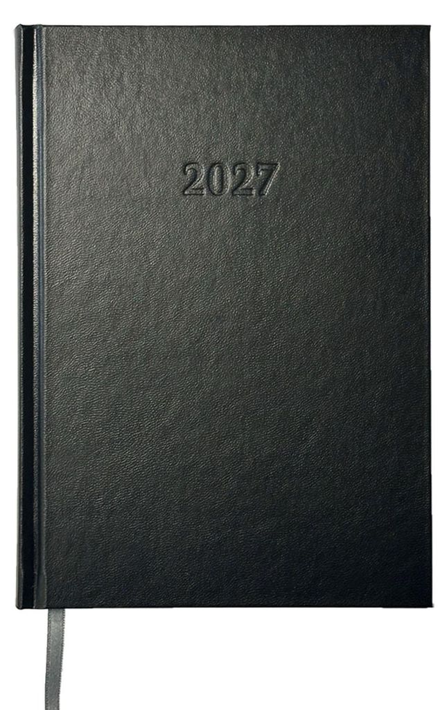 2027 Günstiger Buchkalender Chefplaner A5 schwarz  1T/1S Produktbild 