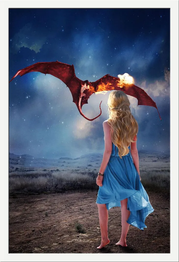 Idea Regalo: Poster Dragon Queen 2 con Cornice Bianca Shinsuke