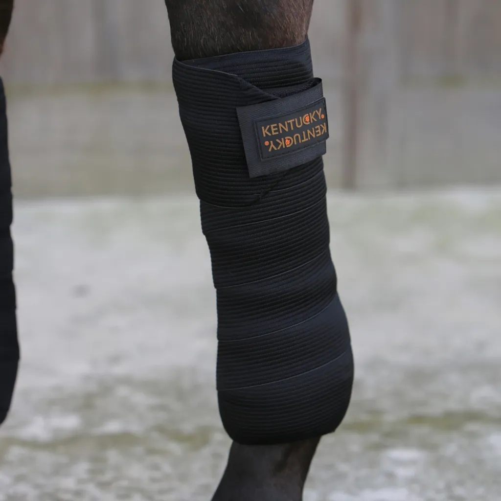 Bandes polaires et élastiques Kentucky Horsewear noir confort cheval