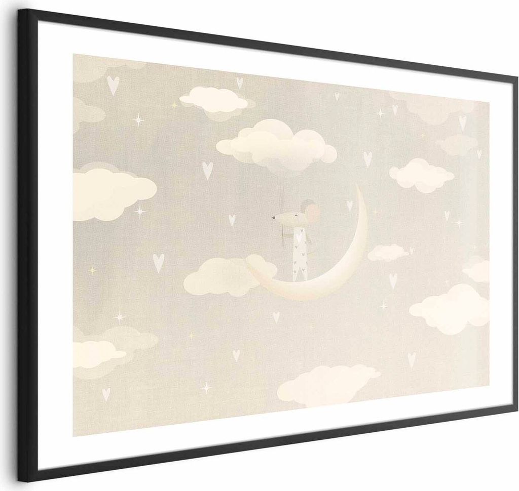 Posterpapier Poster - Mouse on the Moon 60x40 cm Für Kinder e-A-10136-ao-a