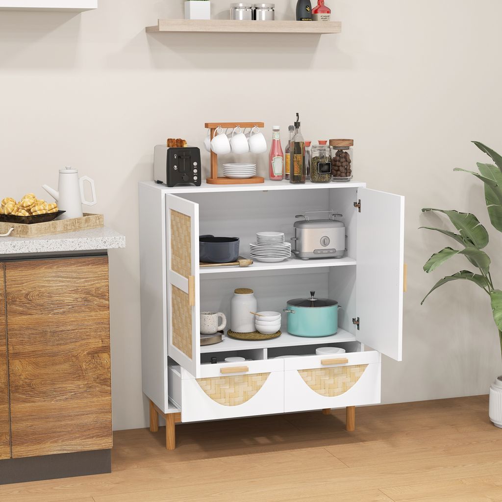COSTWAY Sideboard Buffetschrank mit 2 Türen, Bodenschrank Produktbild 3