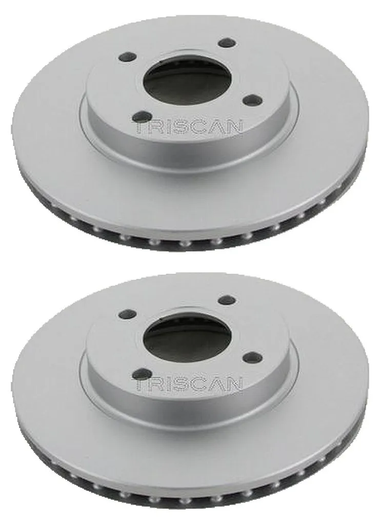 Paire de disques de frein ventilés TRISCAN 260 mm - Résistance thermique Ford