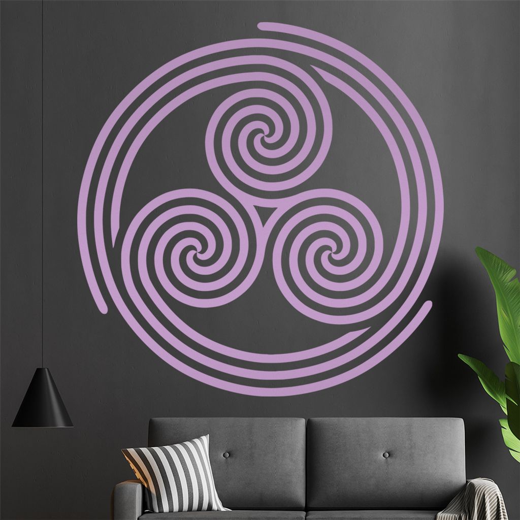 KIWISTAR Triskele Triskell Triskellion Wandtattoo in 6 Größen - Wandaufkleber Wall Sticker - Dekoration, Küche, Wohnzimmer, Schlafzimmer, Badezi...