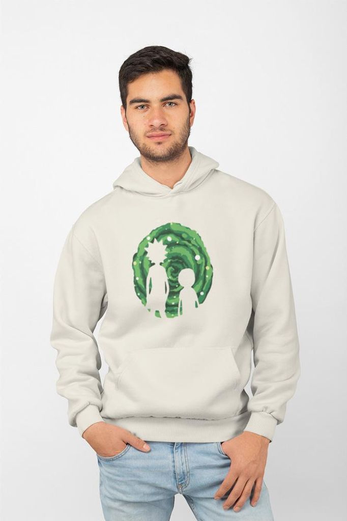 D&B Uni Hoodie MO00047 Rick And Morty Creme-Größe S