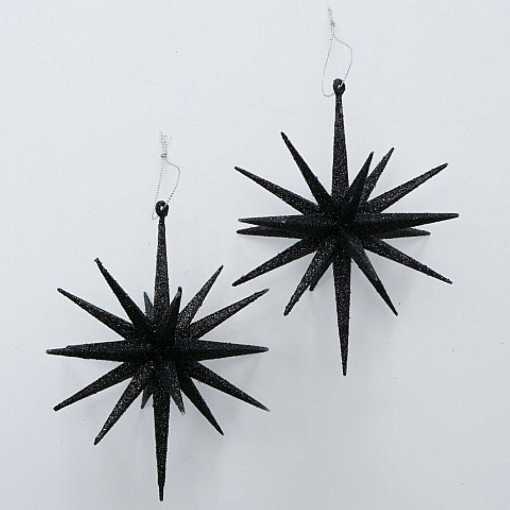 Stern Dekohänger Kunststoff Weihnachtsdeko schwarz H 15 cm Produktbild 