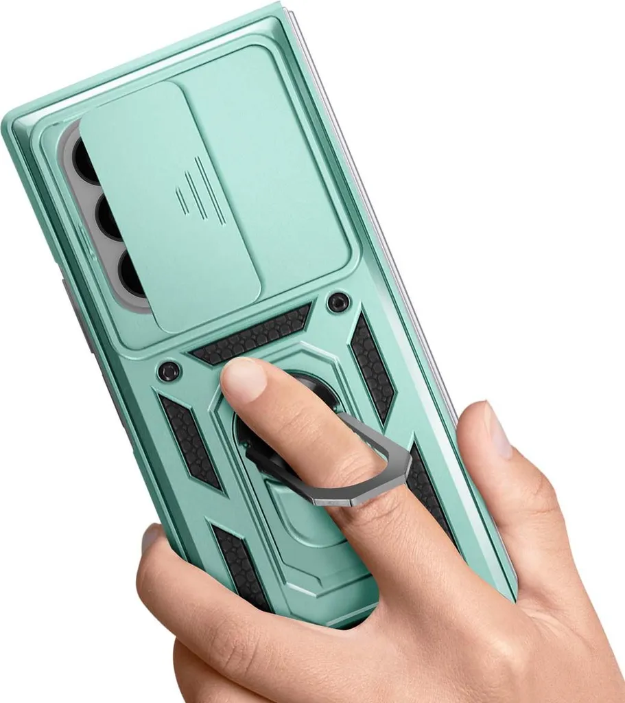 Offerta Custodia Avizar Galaxy Z Fold7 - Protezione 360° e Ring Verde - 4