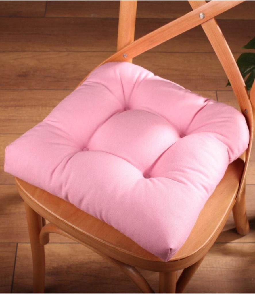 Sitzkissen Stuhl Garten Terrasse Küche Deko Kissen Stuhlkissen 40x40cm Dekokissen Sitzauflage ROSA