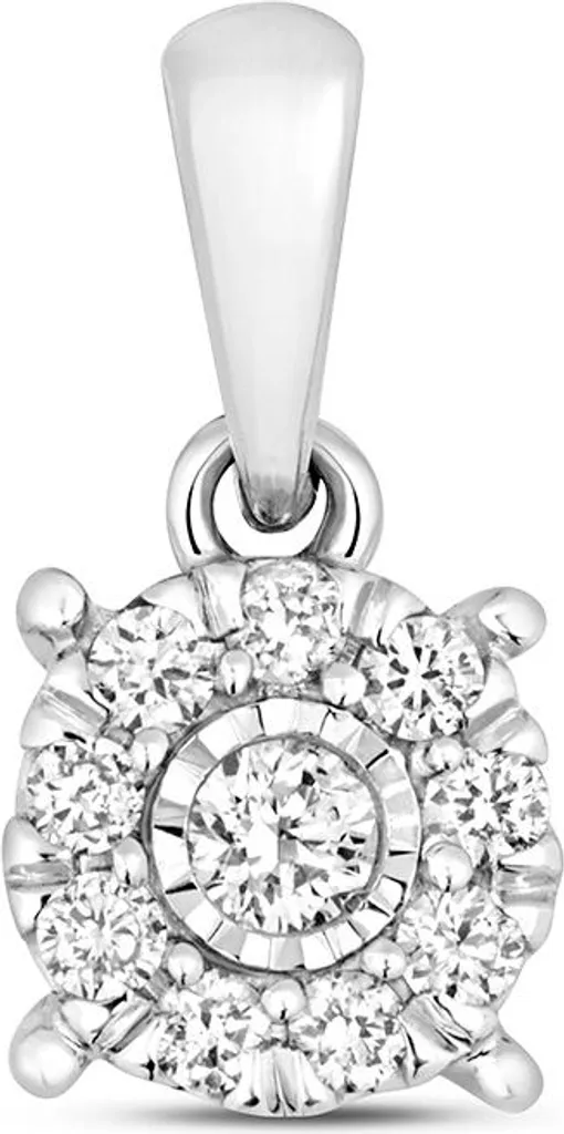 Pendentif Or Blanc et Diamant - Cadeau Idéal pour Anniversaire et Fête