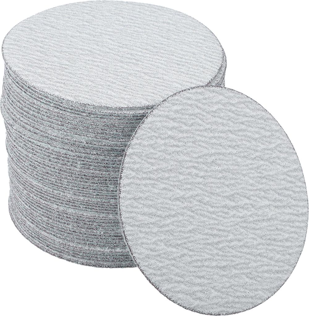 Schleifpapier Klett- und Schleifblätter 2,95 Zoll x 2,95 Zoll Grau 50 Stück P150 Rundflocken Effizientes Schleifen und Polieren