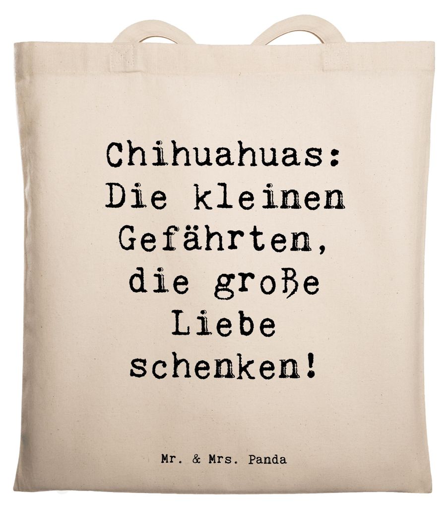 Mr. & Mrs. Panda dokumententasche Spruch Chihuahua Liebe - Transparent - Geschenk, Hundeliebhaber, Hunderassen, Freude, verspielte Hunde, Schultasc...