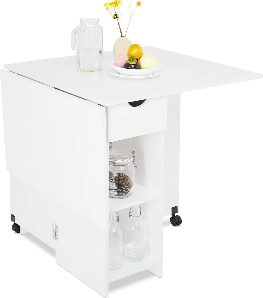 Table à manger modulable avec tiroir central et pieds réglables 120cm - 12