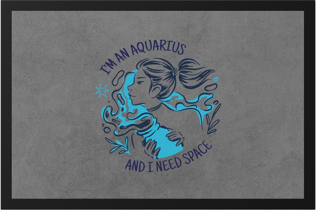 Wassermann Sternzeichen Fußmatte Aquarius Horoskop Geschenkidee Januar Februar Geburtstag