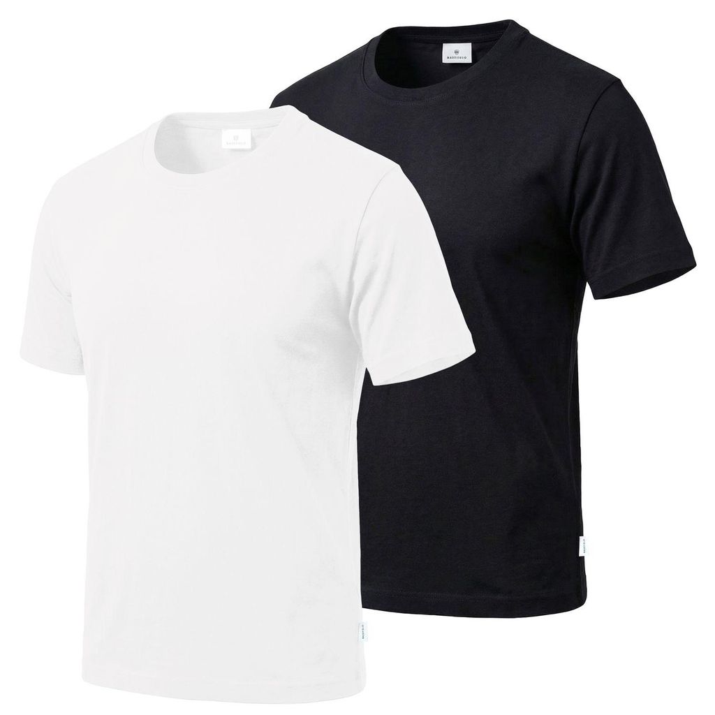 BASEFIELD Herren T-Shirt mit Rundhals-Ausschnitt | 2 Stück | 8024