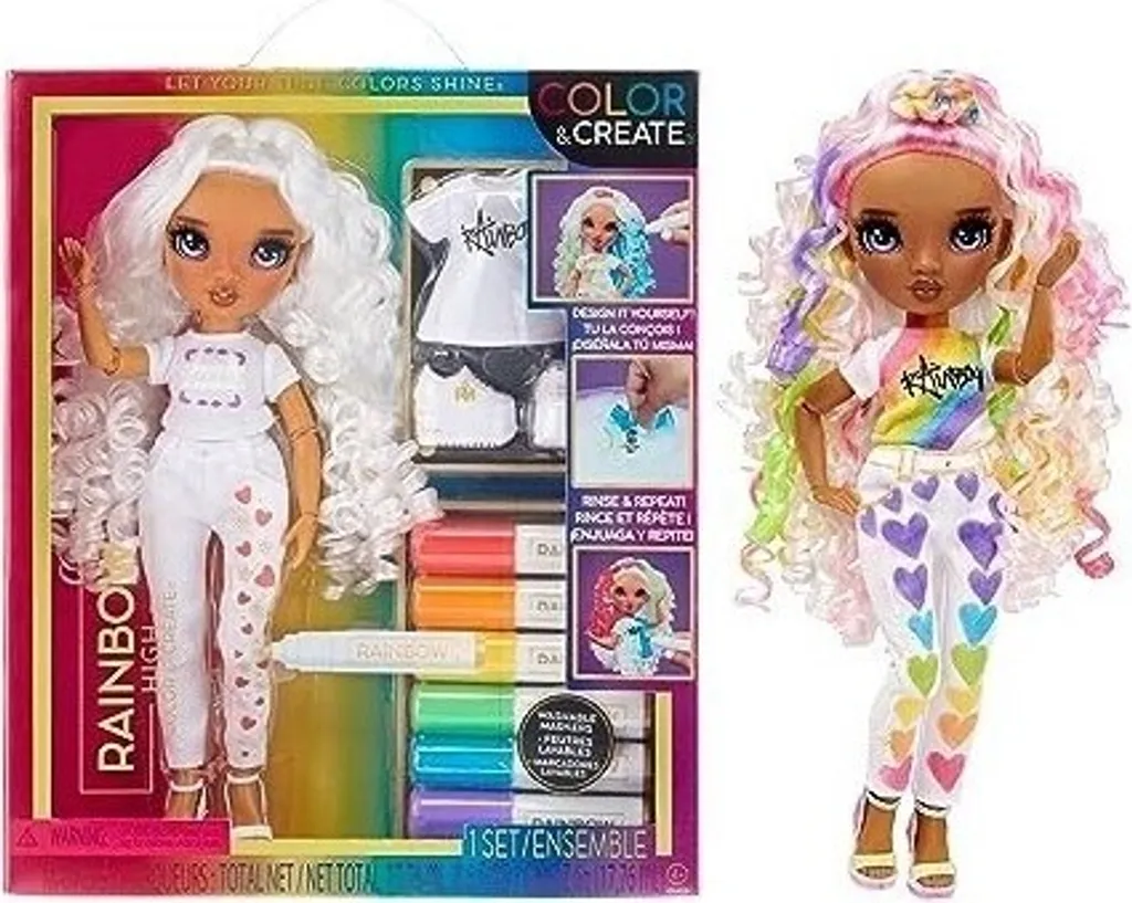 MGA Rainbow High Fashion Color & Create Poupée à Personnaliser