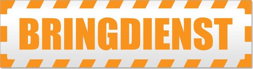 Bringdienst gestreift Magnetschild Schild magnetisch