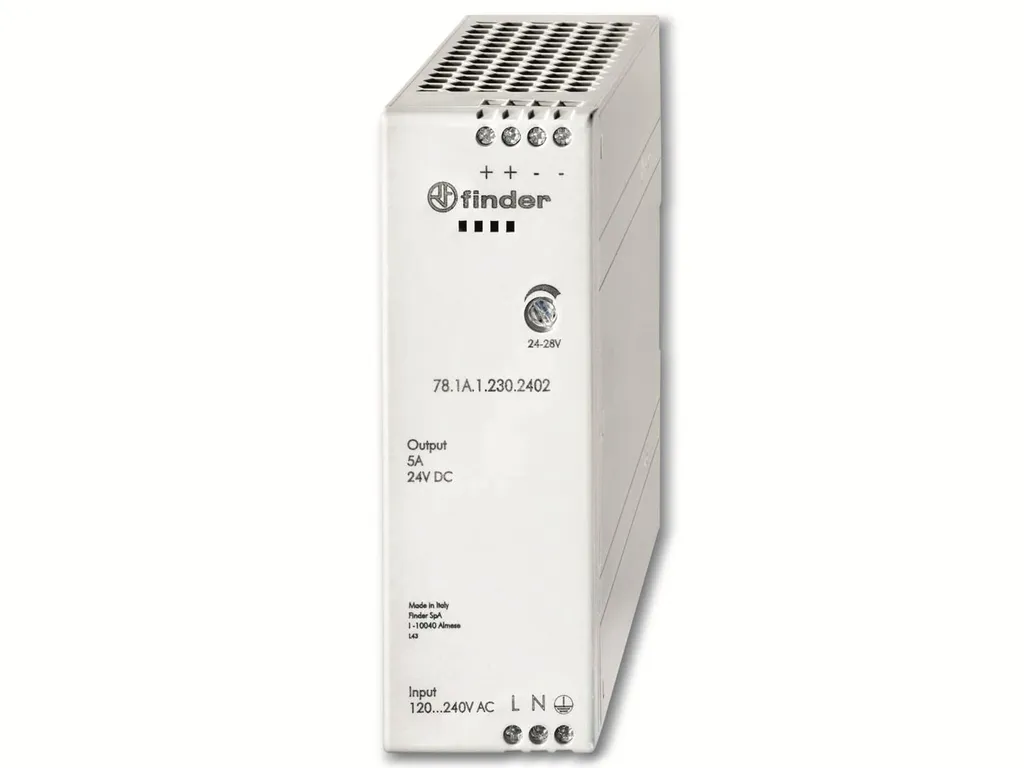 Finder 78.1A.1.230.2402 Alimentatore DIN 24V 5A 120W Professionale